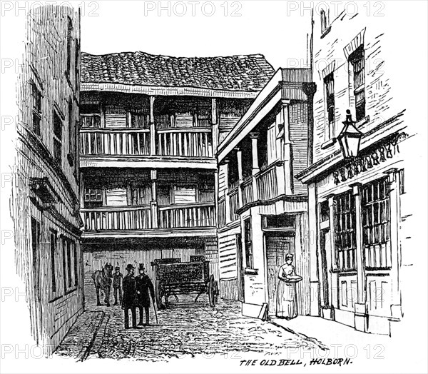 The Old Bell coaching inn, Holborn, London, 1887. Artist: Unknown