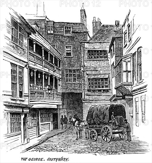 The George Inn, Southwark, London, 1887. Artist: Unknown