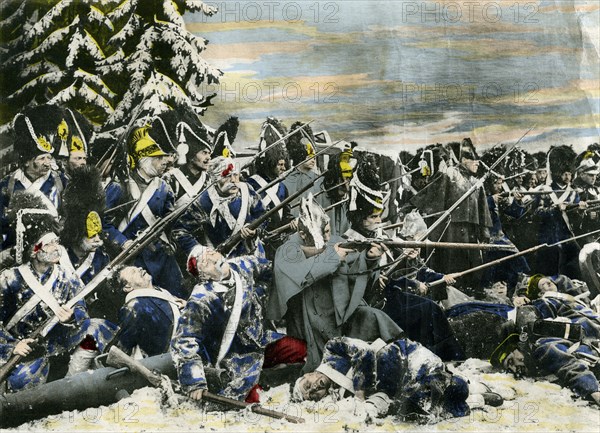 Photographic representation of the Battle of Austerlitz. Artist: Unknown