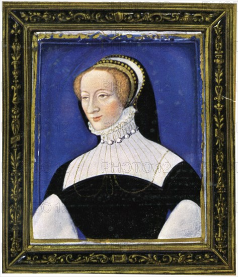 Portrait of a woman, enamel, painted on copper, 16th century, (1931). Artist: Leonard Limosin