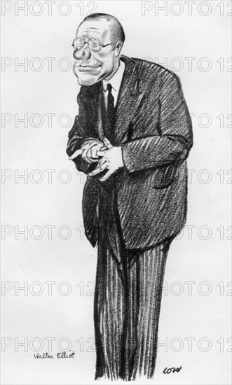 Walter Elliot, Scottish Unionist politician, 1933. Artist: Unknown