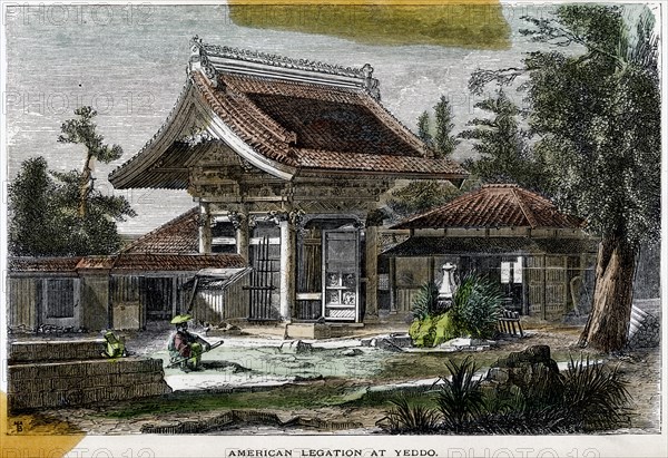 American legation at Yeddo (Edo), Japan, 19th century. Artist: Richardson