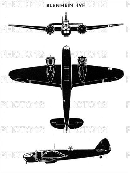 Bristol Blenheim Mk IVF, 1941. Artist: Unknown