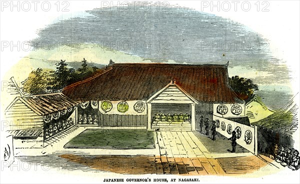 'Japanese governor's house, at Nagasaki', Japan, 1855. Artist: Unknown