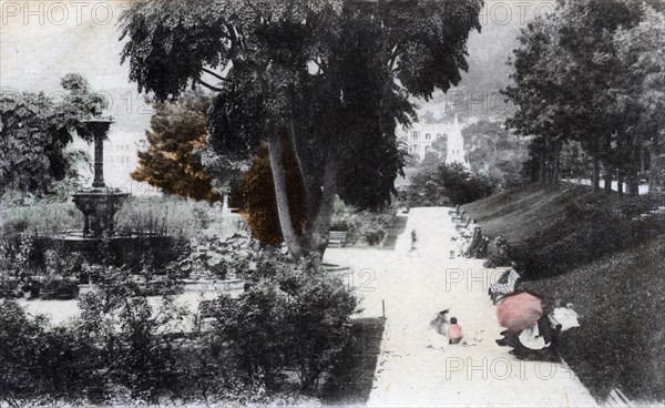 Fountain in a public garden, Hong Kong, 20th century. Artist: Unknown