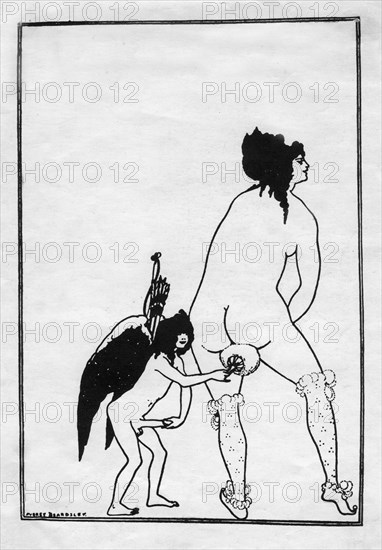 'The Toilet of Lampito', 1896.Artist: Aubrey Beardsley