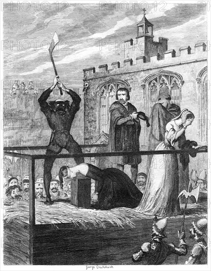 The execution of Lady Jane Grey, 1554 (1840). Artist: George Cruikshank