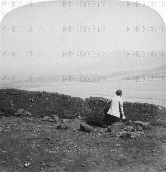 Spion Kop, from a Boer trench on Krantz Kloot, South Africa, 1901. Artist: Underwood & Underwood