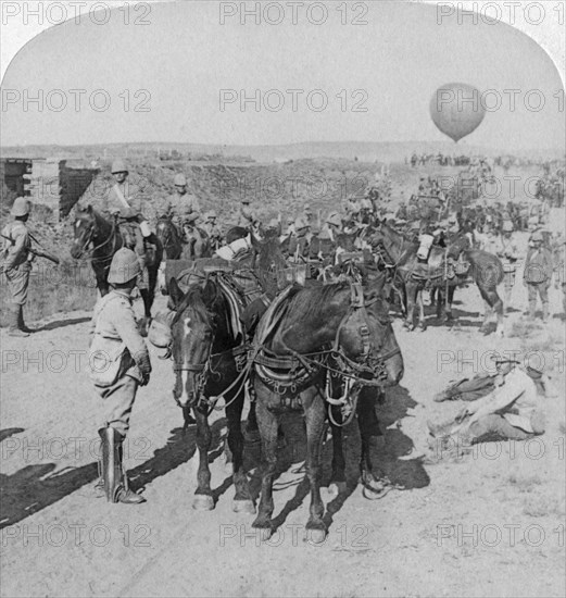 84th Battery and Balloon Corps, Boer War, South Africa, 1901.Artist: Underwood & Underwood