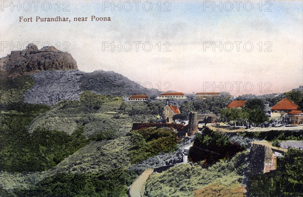 Fort Purandhar, near Pune (Poona), India, early 20th century. Artist: Unknown