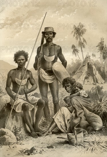 Aborigines of Australia, 1879. Artist: McFarlane and Erskine