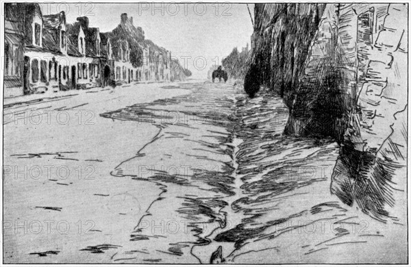 'La Grande Rue, Flandre', 1898.Artist: Albert Baertsoen