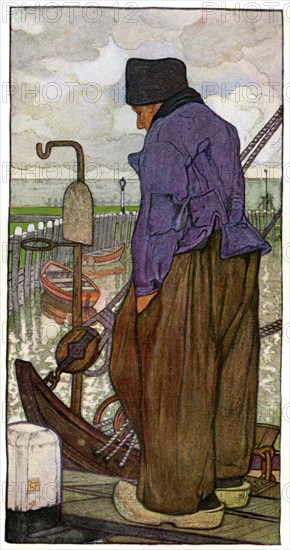 A Dutch boatman, 1898.Artist: Nico Jungmann