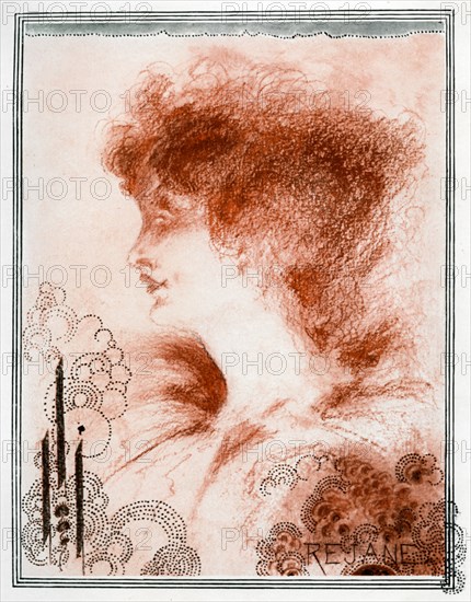 Portrait of a woman, 1898.Artist: Aubrey Beardsley