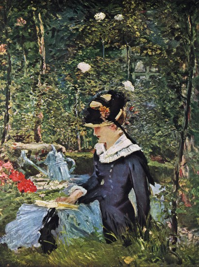 'Young Girl on the Threshold of the Garden at Bellevue', 1880.Artist: Edouard Manet
