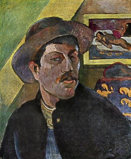 'Self Portrait in a Hat', 1893-1894 (1939).Artist: Paul Gauguin