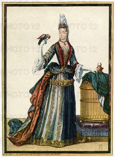 French fashion during the reign of Louis XIV, 1938. Artist: Unknown