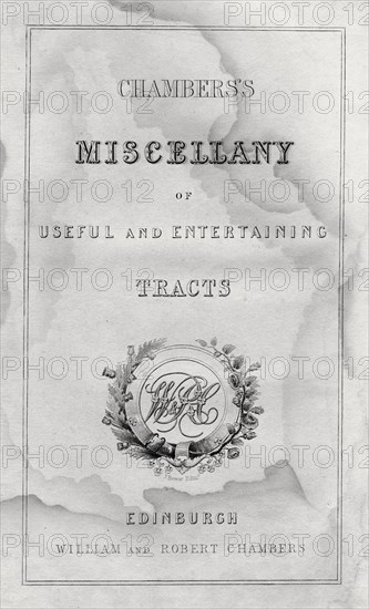 Title page of Chambers's Miscellany of Useful and Entertaining Tracts. Artist: Unknown