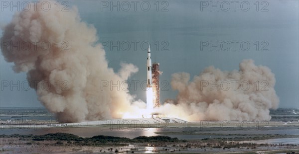 The lift off of Apollo 15, Kennedy Space Center, Florida, USA, 1971.Artist: NASA