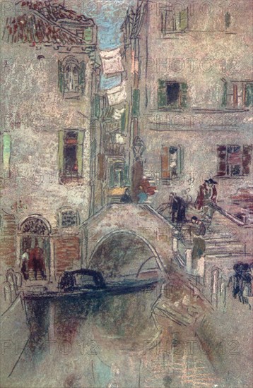 'A Bye Canal, Venice', 19th century, (1904).Artist: James Abbott McNeill Whistler