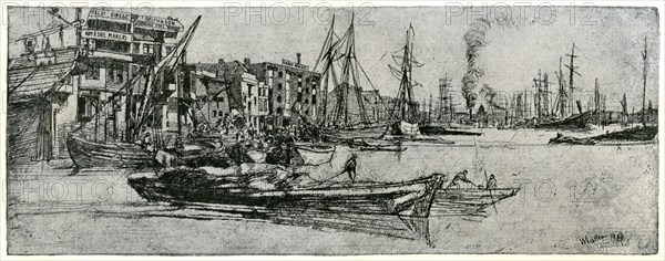 'Thames Warehouse', 19th century (1904).Artist: James Abbott McNeill Whistler