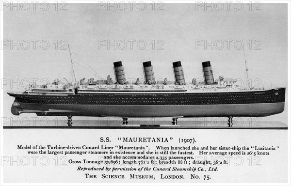 The RMS 'Mauretania', 20th century. Artist: Unknown