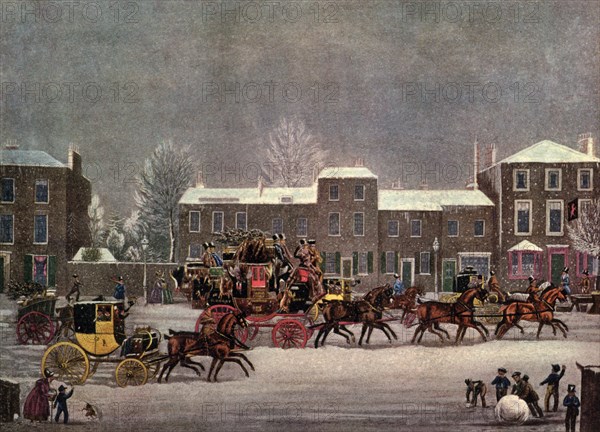 'Approach to Christmas', 19th century (1927).Artist: George Hunt