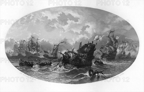 'The invincible fleet', 1588 (c1870). Artist: W Steelink