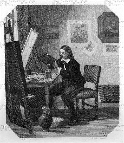 Cornelis Visscher, 17th century Dutch engraver, c1870. Artist: H Sluyter