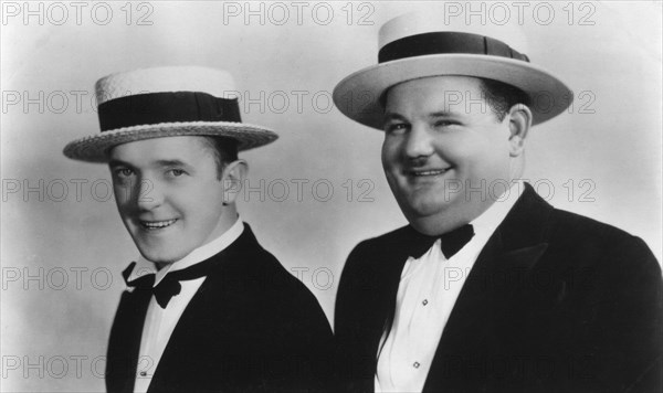 Stan Laurel (1890-1965) and Oliver Hardy (1892-1957), 20th century. Artist: Unknown