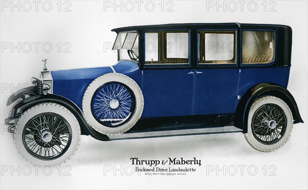 Rolls-Royce enclosed drive landaulette with partition behind the driver, c1910-1929(?). Artist: Unknown