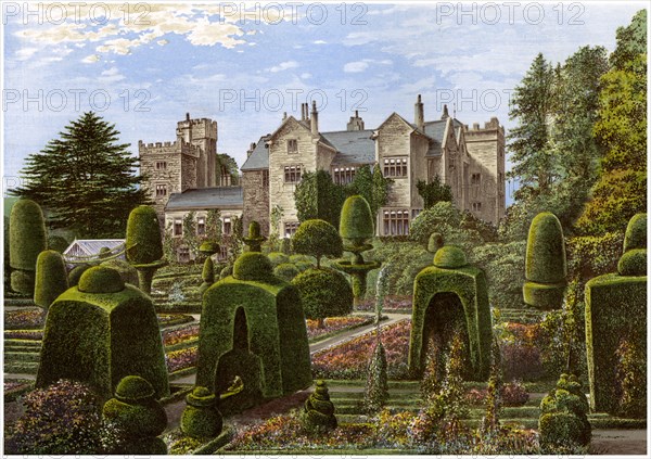 Levens Hall, Cumbria, c1880. Artist: Unknown