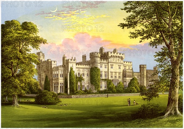 Hawarden Castle, Flintshire, Wales, home of William Gladstone, c1880. Artist: Unknown