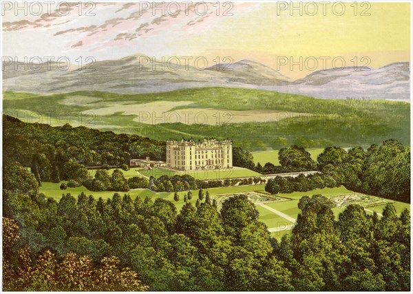 Drumlanrig Castle, Dumfriesshire, Scotland, home of the Duke of Buccleuch, c1880. Artist: Unknown