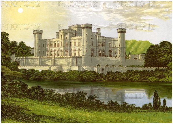 Eastnor Castle, Herefordshire, home of Earl Somers, c1880. Artist: Unknown