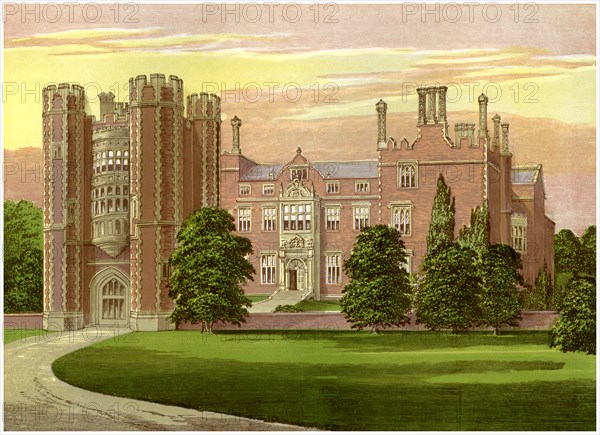 Kirtling Tower, Cambridgeshire, home of Baroness North, c1880. Artist: Unknown