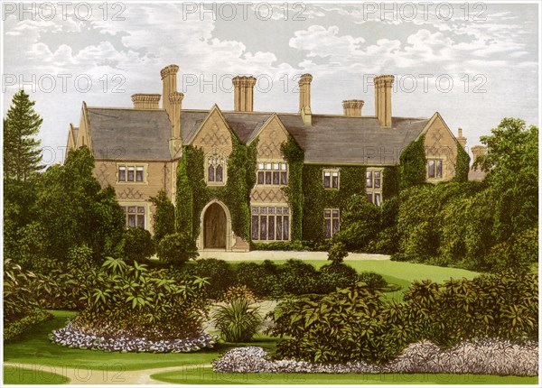 Oxley Manor, Staffordshire, home of the Staveley-Hill family, c1880. Artist: Unknown