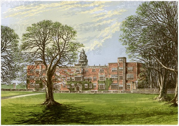 Hatfield House, Hertfordshire, home of the Marquis of Salisbury, 1880. Artist: Unknown