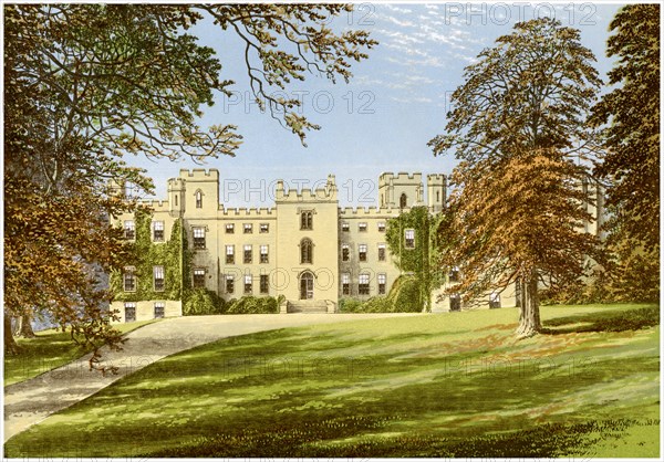 Mulgrave Castle, Yorkshire, home of the Marquis of Normanby, c1880. Artist: Unknown