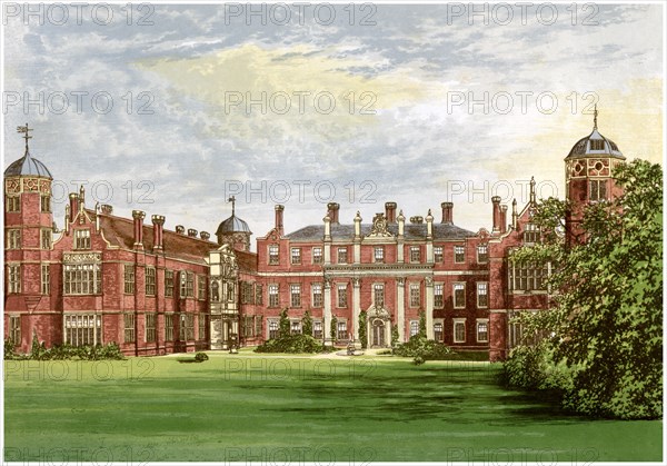 Cobham Hall, Kent, home of the Earl of Darnley, c1880. Artist: Unknown