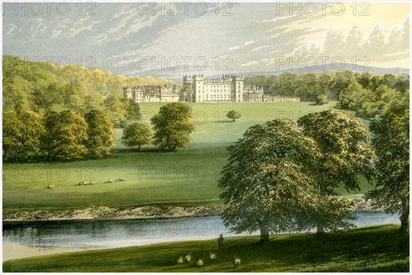 Floors Castle, Roxburghshire, Scotland, Duke of Roxburghe, c1880. Artist: Unknown