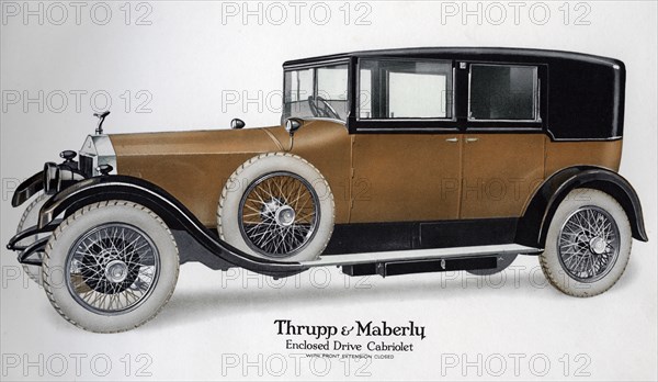 Enclosed drive Rolls-Royce cabriolet with extension closed, c1910-1929(?). Artist: Unknown