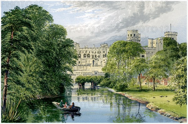 Warwick Castle, Warwickshire, home of the Earl of Warwick, c1880. Artist: Unknown