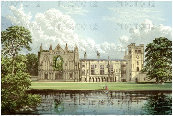 Newstead Abbey, Nottinghamshire, home of the Webb family, c1880. Artist: Unknown