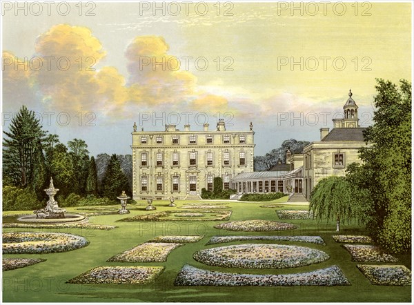 Dytchley House, Oxfordshire, home of Viscount Dillon, c1880. Artist: Unknown