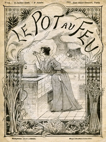 Front cover of Le Pot au Feu', 15th July 1896. Artist: Unknown