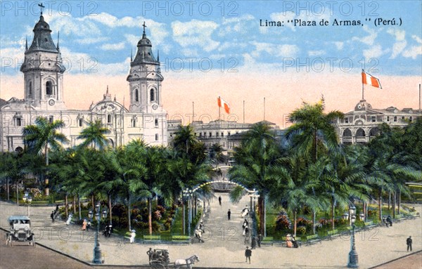 Plaza de Armas, Lima, Peru, early 20th century. Artist: Unknown