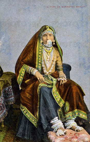 'A type of Marwaree beauty', India, early 20th century. Artist: Unknown