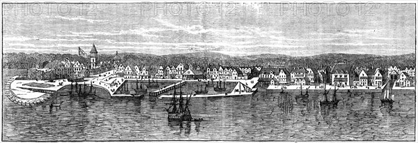 New York in the middle of the 18th century, (c1880). Artist: Unknown