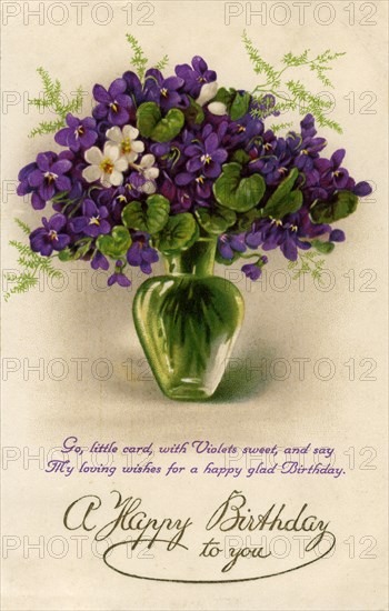 Birthday card, c1900-1929(?). Artist: Unknown